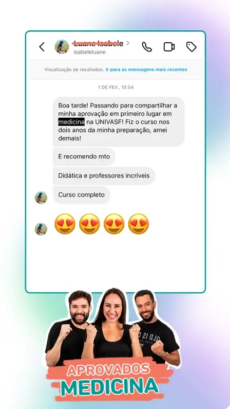 Depoimento de aluno 1