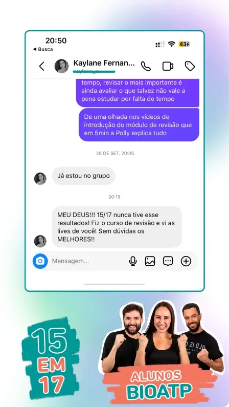 Depoimento de aluno 3